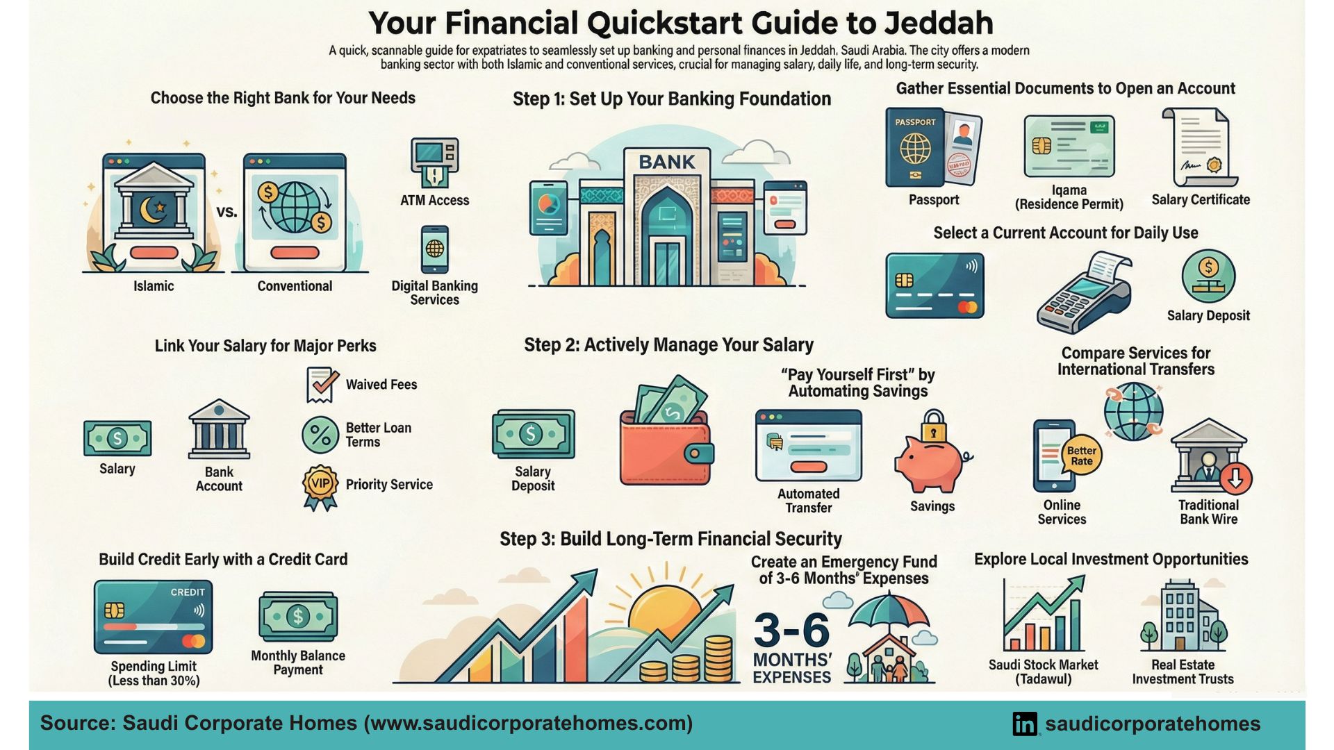 Banking and Salary Setup Tips for Newcomers in Jeddah