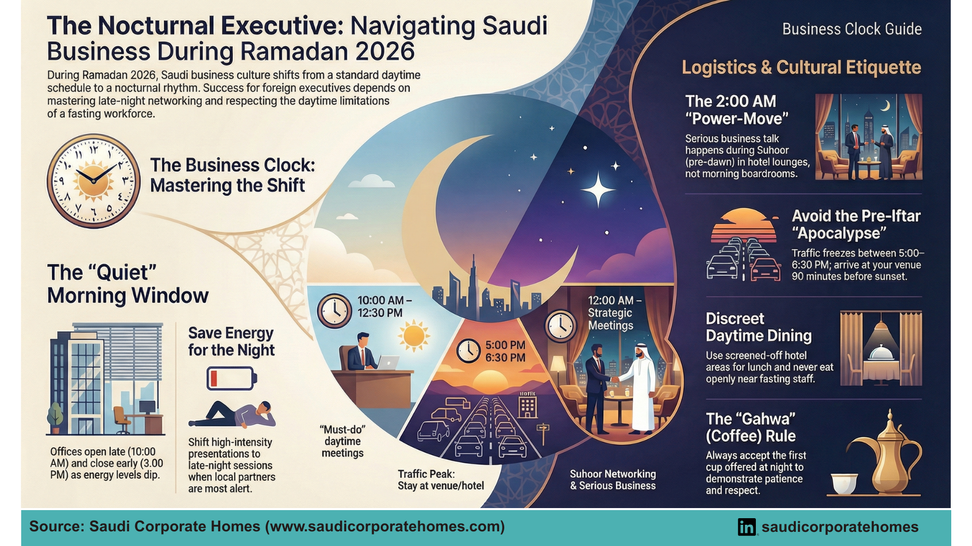 Business Travel During Ramadan 2026: Saudi Arabia Guide for Global Executives